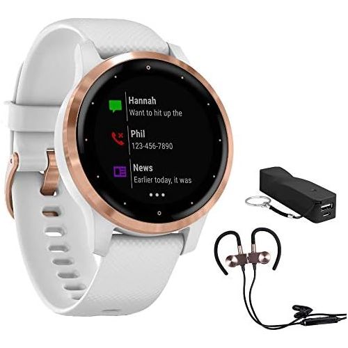 가민 Garmin Vivoactive 4S Smartwatch (010-02172-21) with Wireless Sport Earbuds & More