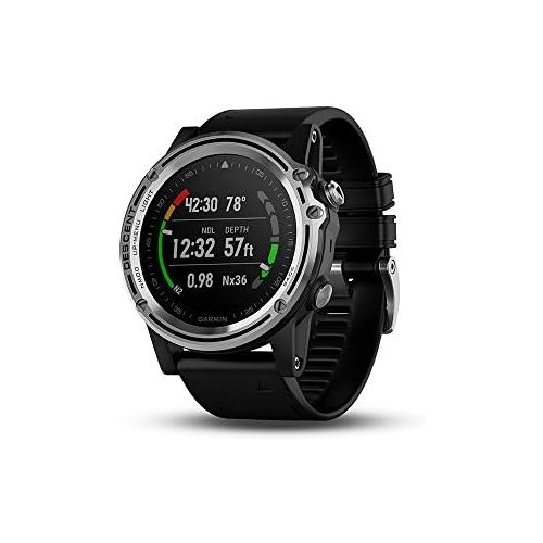 가민 Garmin Descent Mk1, Watch-Sized Dive Computer with Surface GPS, Includes Fitness Features, Silver/Black