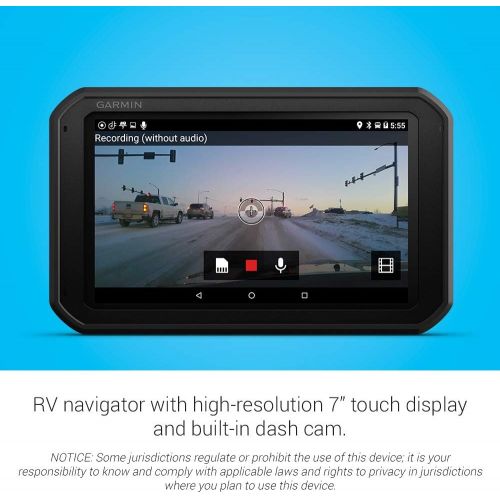 가민 Garmin RV 785 & Traffic, Advanced GPS Navigator for RVs with Built-in Dash Cam, High-res 7 Touch Display, Voice-Activated Navigation