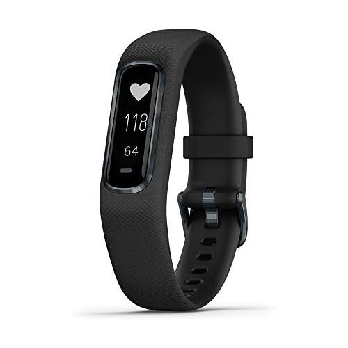 가민 Garmin Vivosmart 4, Activity and Fitness Tracker w/Pulse Ox and Heart Rate Monitor, Midnight W/Black Band, 0.75 inches (010-01995-10)