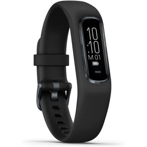 가민 Garmin Vivosmart 4, Activity and Fitness Tracker w/Pulse Ox and Heart Rate Monitor, Midnight W/Black Band, 0.75 inches (010-01995-10)