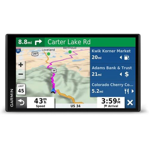 가민 Garmin DriveSmart 65 & Traffic: GPS navigator with a 6.95” display, hands-free calling, included traffic alerts and information to enrich road trips