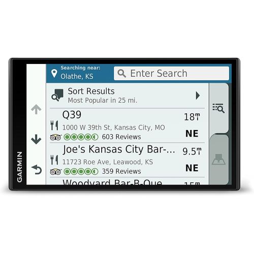 가민 Garmin DriveSmart 61 NA LMT-S with Lifetime Maps/Traffic, Live Parking, Bluetooth,WiFi, Smart Notifications, Voice Activation, Driver Alerts, TripAdvisor, Foursquare
