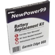 Garmin Edge 605 Battery Replacement Kit with Installation Video, Tools, and Extended Life Battery.