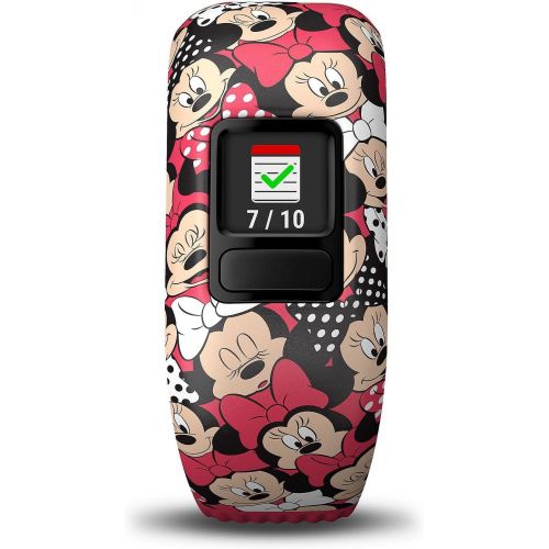 가민 Garmin 010-01909-42 vivo fit jr. 2 Activity Tracker - Stretchy Band w/Extra Black Band, Disney Minnie Mouse + Black