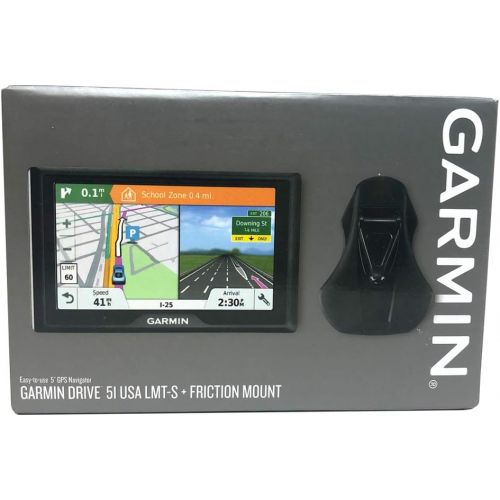 가민 Garmin Drive 51LMT-S GPS Navigator Lifetime Maps (US) with Friction Mount - 010-01678-B2