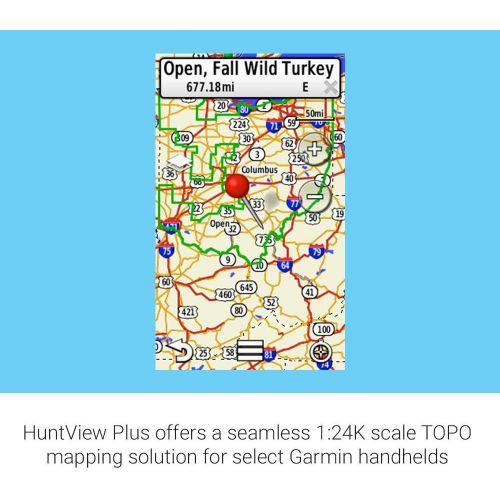 가민 Garmin Huntview Plus, Preloaded microSD Cards With Hunting Management Units for Garmin Handheld GPS Devices, Colorado