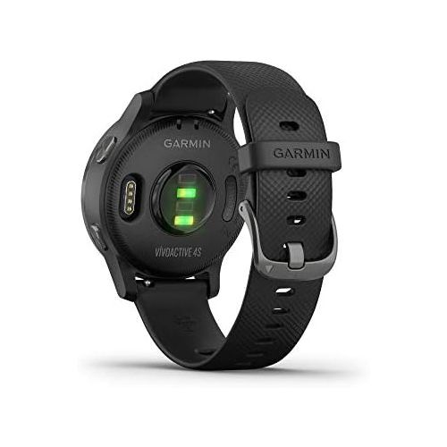 가민 Garmin Vivoactive 4S GPS Smartwatch with Music & Fitness Activity Tracker & Health Monitor Apps (Black/Slate) 010-02172-11 4 S Bundle with Support Extension