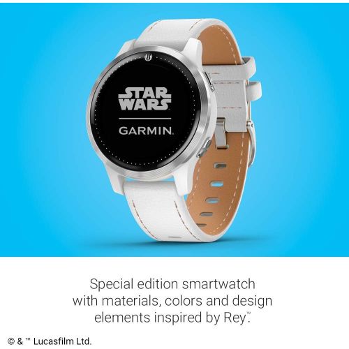 가민 Garmin Legacy Saga Series, Star Wars Rey Inspired Premium Smartwatch, Features Jedi White Elements, Includes a Rey Inspired App Experience