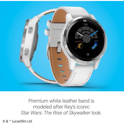 가민 Garmin Legacy Saga Series, Star Wars Rey Inspired Premium Smartwatch, Features Jedi White Elements, Includes a Rey Inspired App Experience