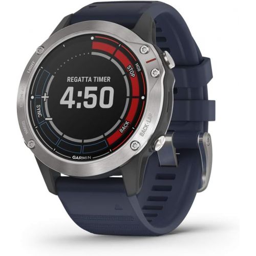 가민 Garmin quatix 6 Multisport Marine Smartwatch, Comprehensive Boat Connectivity,Model Number: 010-02158-90