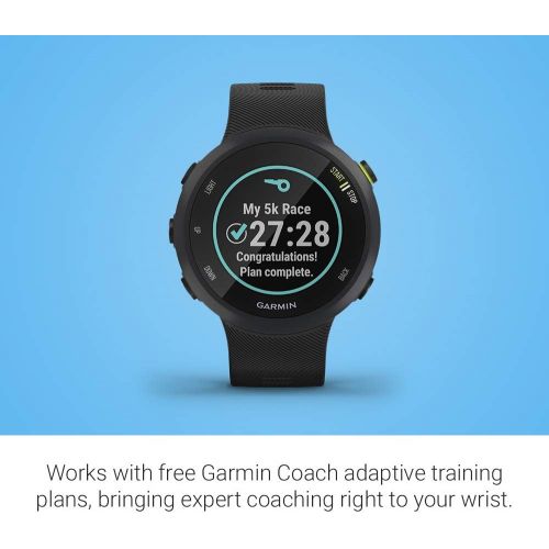 가민 Garmin Forerunner 45, 42mm Easy-to-use GPS Running Watch with Coach Free Training Plan Support, Black