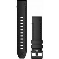 Garmin QuickFit 22 Watch Bands - Genuine Horween Leather Strap ? Black