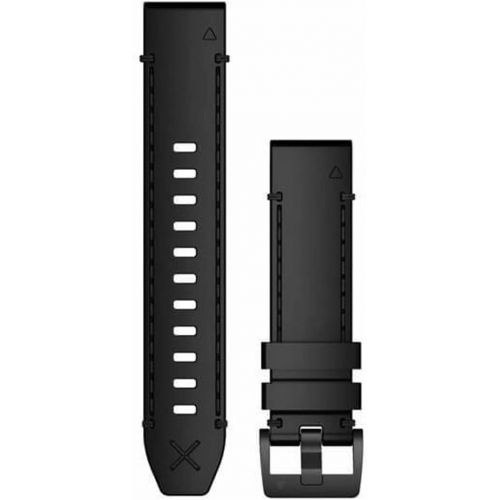 가민 Garmin QuickFit 22 Watch Bands - Genuine Horween Leather Strap ? Black