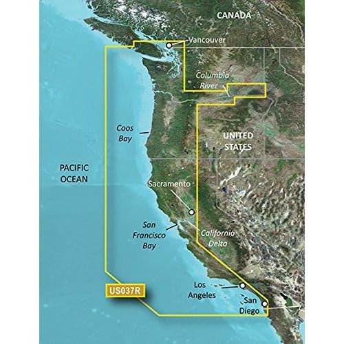 가민 Garmin BlueChart g2 Vision Vancouver/San Diego Saltwater Map microSD Card