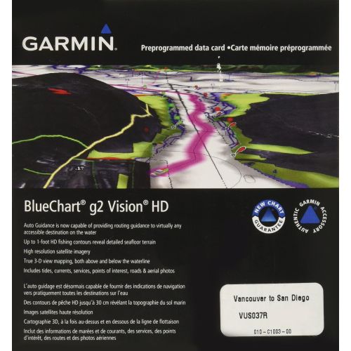 가민 Garmin BlueChart g2 Vision Vancouver/San Diego Saltwater Map microSD Card