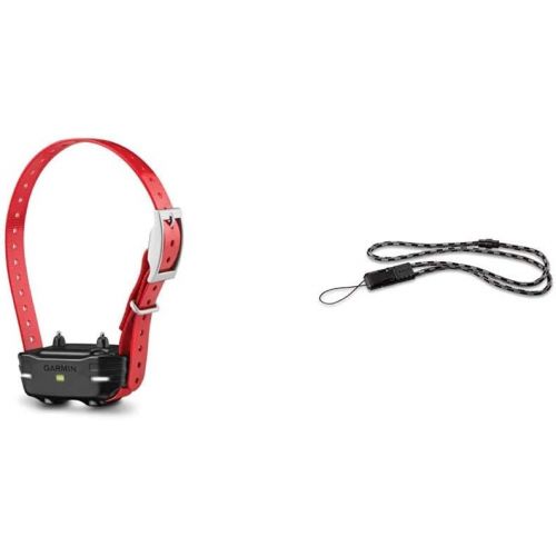 가민 Garmin PT10 Dog Device Red Collar (Pro 70/Pro 550) Bundle with Garmin Quick Release Lanyard, Standard Packaging