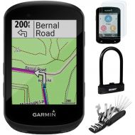 Garmin 010-02060-00 Edge 530 GPS Cycling Computer Bundle with Screen Protector, Scratch Resistant Tempered Glass, Heavy Duty Combination U-Lock and 16-in-1 Multi-Function Bike Tool