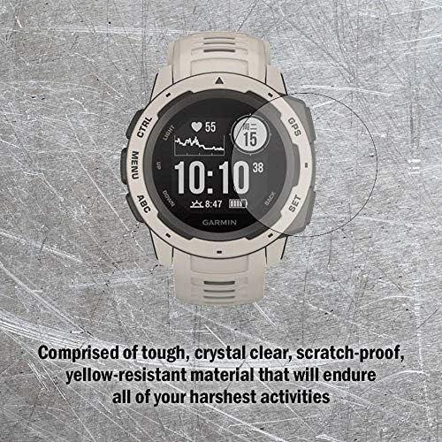 가민 Garmin Instinct Solar GPS Smartwatch Surf Edition with Screen Protector 2-Pack (010-02293-18)