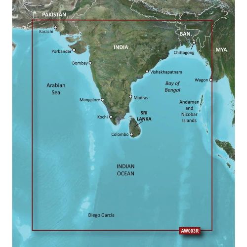 가민 Garmin BlueChart g2 Indian Subcontinent v2010.5-v12 microSD Card w/SD Adapter 010-C0755-20