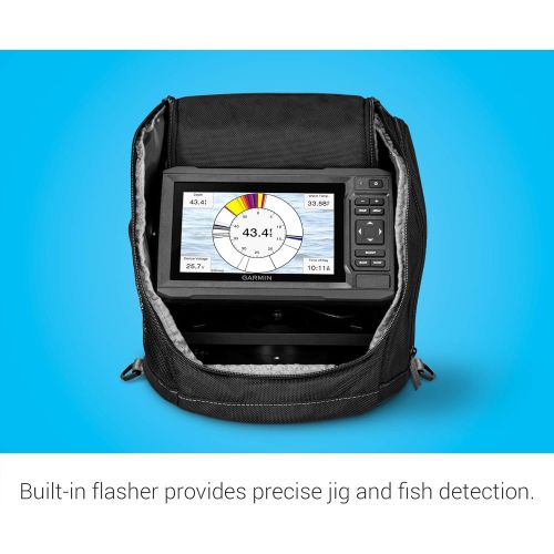 가민 Garmin ECHOMAP UHD 63cv Ice Fishing Bundle, Includes ECHOMAP UHD 63cv Combo and GT8HW-IF Transducer