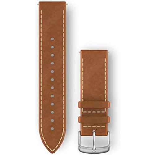 가민 Garmin Quick Release Band, 20mm, Tan Italian Leather with Silver Hardware