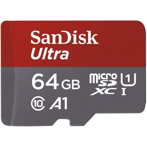 가민 Garmin Mini Suction Cup Mount & SanDisk 64GB Ultra microSDXC UHS-I Memory Card with Adapter - 100MB/s, C10, U1, Full HD, A1, Micro SD Card - SDSQUAR-064G-GN6MA