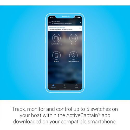 가민 Garmin OnDeck Marine System, Fully Integrated Remote Connectivity Solution, Track, Monitor and Control Up to 5 Switches on Your Boat (010-02134-00)