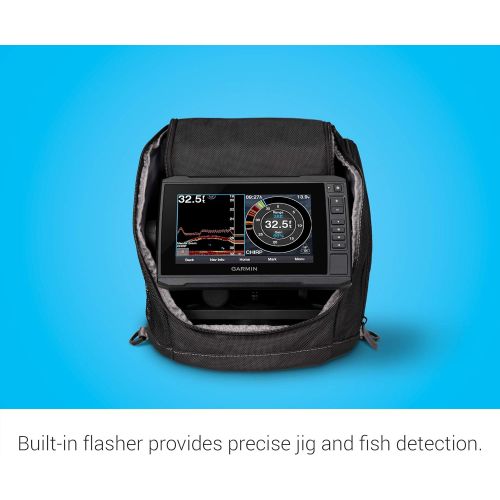 가민 Garmin ECHOMAP UHD 73cv Ice Fishing Bundle, Includes ECHOMAP UHD 73cv Combo and GT10HN-IF Transducer