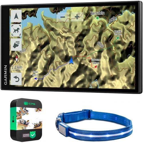 가민 Garmin DriveTrack 71 in-Vehicle Dog Tracker/GPS Navigator Bundle with LED Dog Collar and 1-YR CPS Enhanced Protection Pack (010-01982-00)