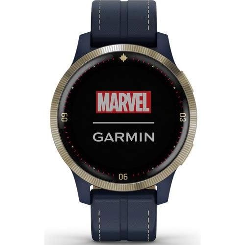 가민 Garmin Legacy Hero Captain Marvel Smartwatch (40mm) Kit with USB Adapters and 6Ave Cleaning Kit