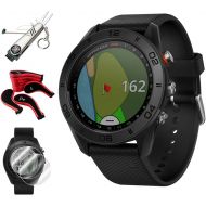 Garmin Approach S60 Golf Watch Black w/Black Band + Screen Protector (2Pack) + 7-in-1 Multi-Function Golf Tool + Neoprene Zippered Headcover for Golf Club Iron Head Covers Set + CP