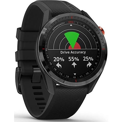 가민 Garmin Approach S62 Ceramic Bezel w/Black Silicone Band GPS Golf Watch & More Bundle