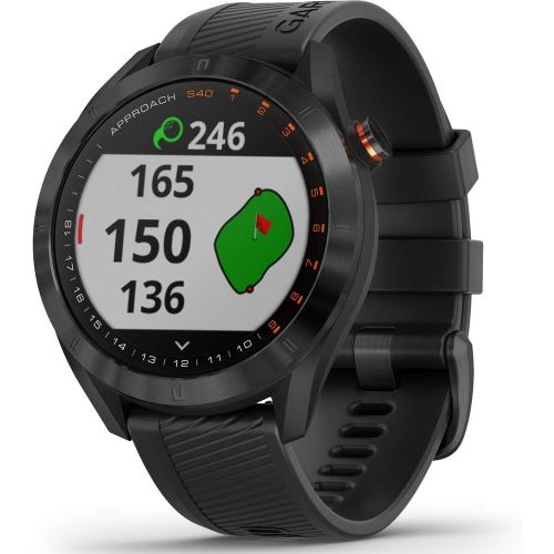 가민 Garmin Approach S40 Golf Watch with Stainless Steel Golf Tool, Gold Club Head Covers Set, and More!