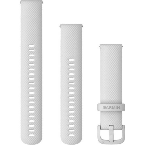 가민 Garmin Quick Release 20 Watch Band, White Silicone and Hardware, (010-13021-01)