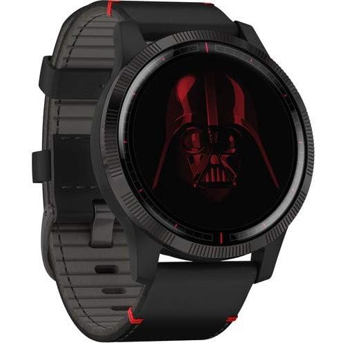 가민 Garmin Legacy Saga Darth Vader Star Wars Smartwatch (45mm) Kit with USB Adapters and 6Ave Cleaning Kit