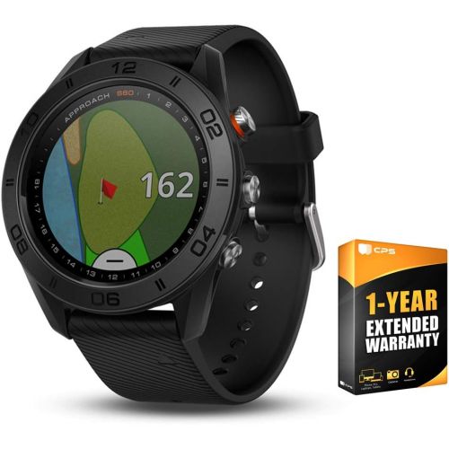 가민 Garmin Approach S60 Golf Watch Black with Black Band (010-01702-00) with 1 Year Extended Warranty