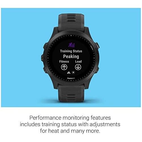 가민 Garmin Forerunner 945, Premium GPS Running/Triathlon Smartwatch with Music International Version, Black