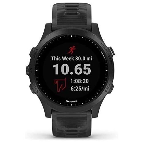 가민 Garmin Forerunner 945, Premium GPS Running/Triathlon Smartwatch with Music International Version, Black