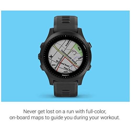 가민 Garmin Forerunner 945, Premium GPS Running/Triathlon Smartwatch with Music International Version, Black