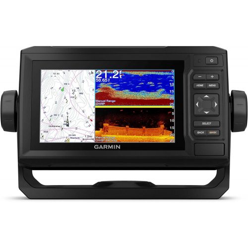 가민 Garmin ECHOMAP UHD 64Cv, 6 Keyed Chartplotter with U.S. BlueChart G3