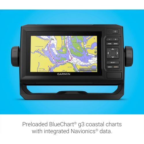 가민 Garmin ECHOMAP UHD 64Cv, 6 Keyed Chartplotter with U.S. BlueChart G3