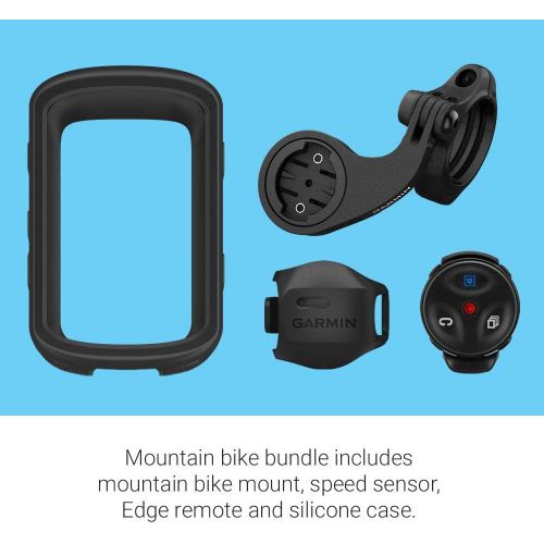 가민 Garmin Edge 530 Mountain Bike Bundle, Performance GPS Cycling/Bike Computer with Mapping, Dynamic Performance Monitoring and Popularity Routing, Includes Speed Sensor and Mountain