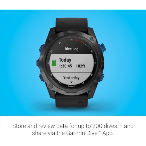 가민 Garmin Descent Mk2i, Watch-style Dive Computer with Air Integration, Multisport Training/Smart Features, Titanium with Black Band