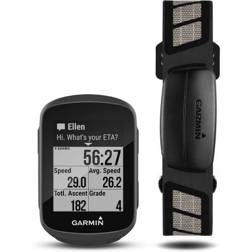 가민 Garmin Edge 130 Plus Bundle, GPS Cycling/Bike Computer with Sensors and HR Monitor, Download Structure Workouts, ClimbPro Pacing Guidance and More (010-02385-10)