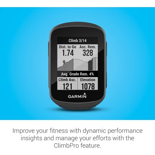 가민 Garmin Edge 130 Plus Bundle, GPS Cycling/Bike Computer with Sensors and HR Monitor, Download Structure Workouts, ClimbPro Pacing Guidance and More (010-02385-10)