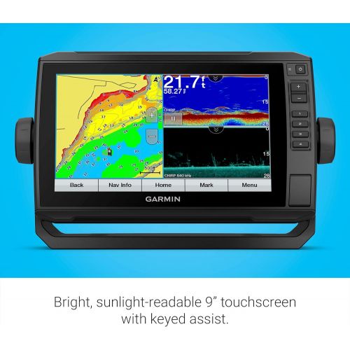 가민 Garmin ECHOMAP UHD 93sv with GT56UHD-TM Transducer, 9 Keyed-Assist Touchscreen Chartplotter with U.S. LakeVu? g3 and Added High-Def Scanning Sonar (010-02523-01)