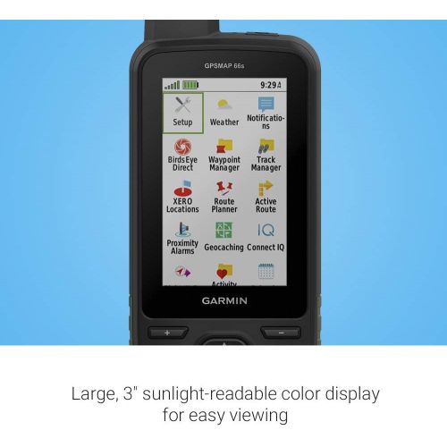 가민 Garmin GPSMAP 66s, Rugged Multisatellite Handheld with Sensors, 3 Color Display