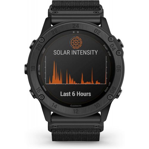 가민 Garmin tactix Delta Solar, Specialized Tactical Watch with Solar Charging Capabilities, Ruggedly Built to Military Standards, Night Vision Compatibility, Black