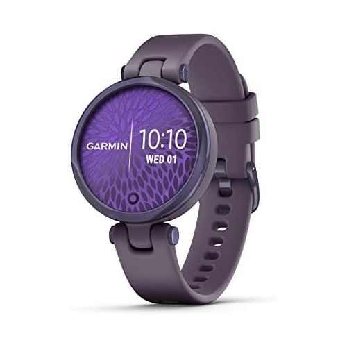 가민 Garmin Lily, Small GPS Smartwatch with Touchscreen and Patterned Lens, Dark Purple